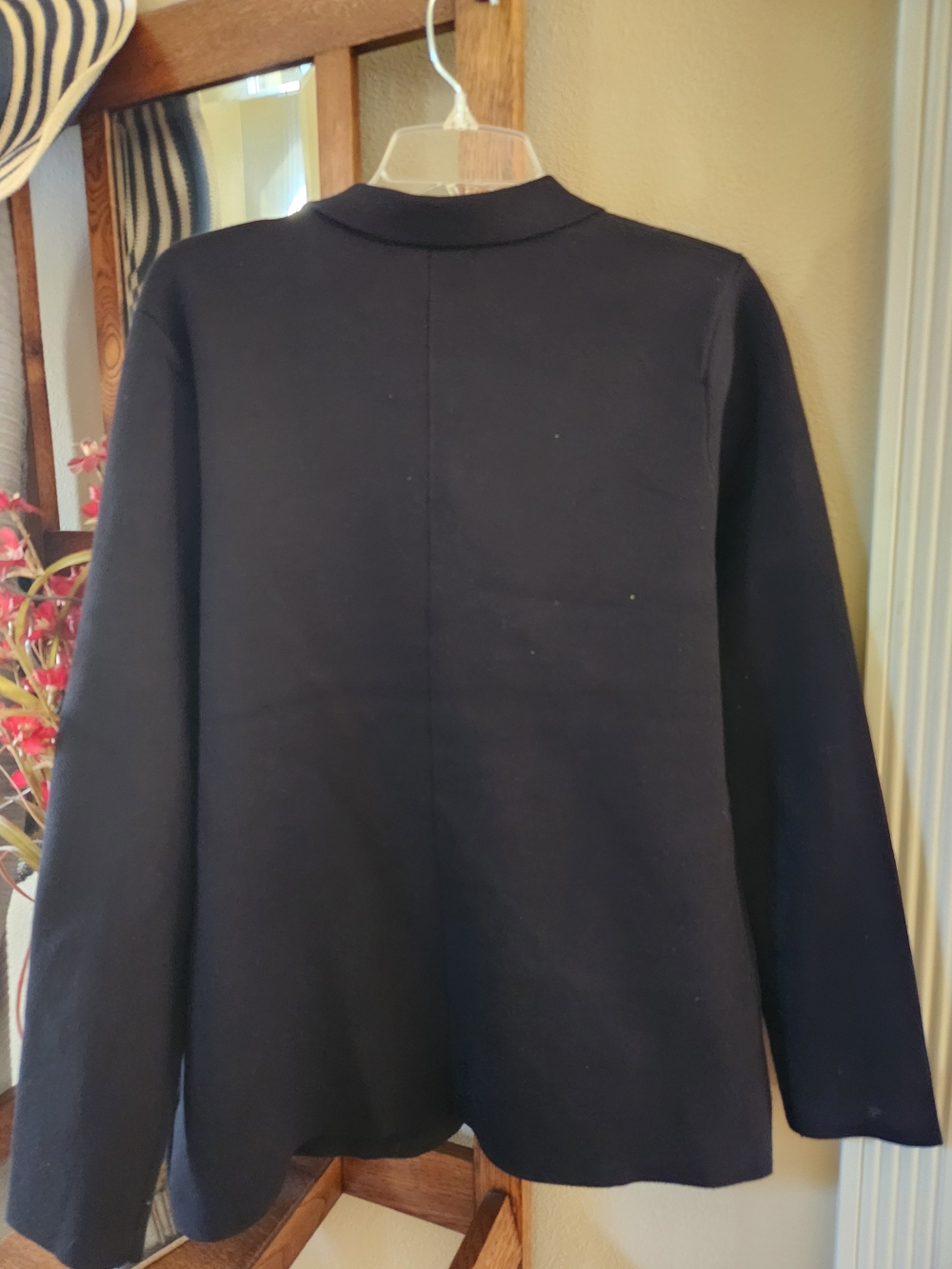 Tahari Black Knit Blazer Jacket Size Large - Picture 4 of 4